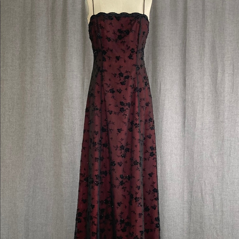 Betsy and Adam goth formal dress.